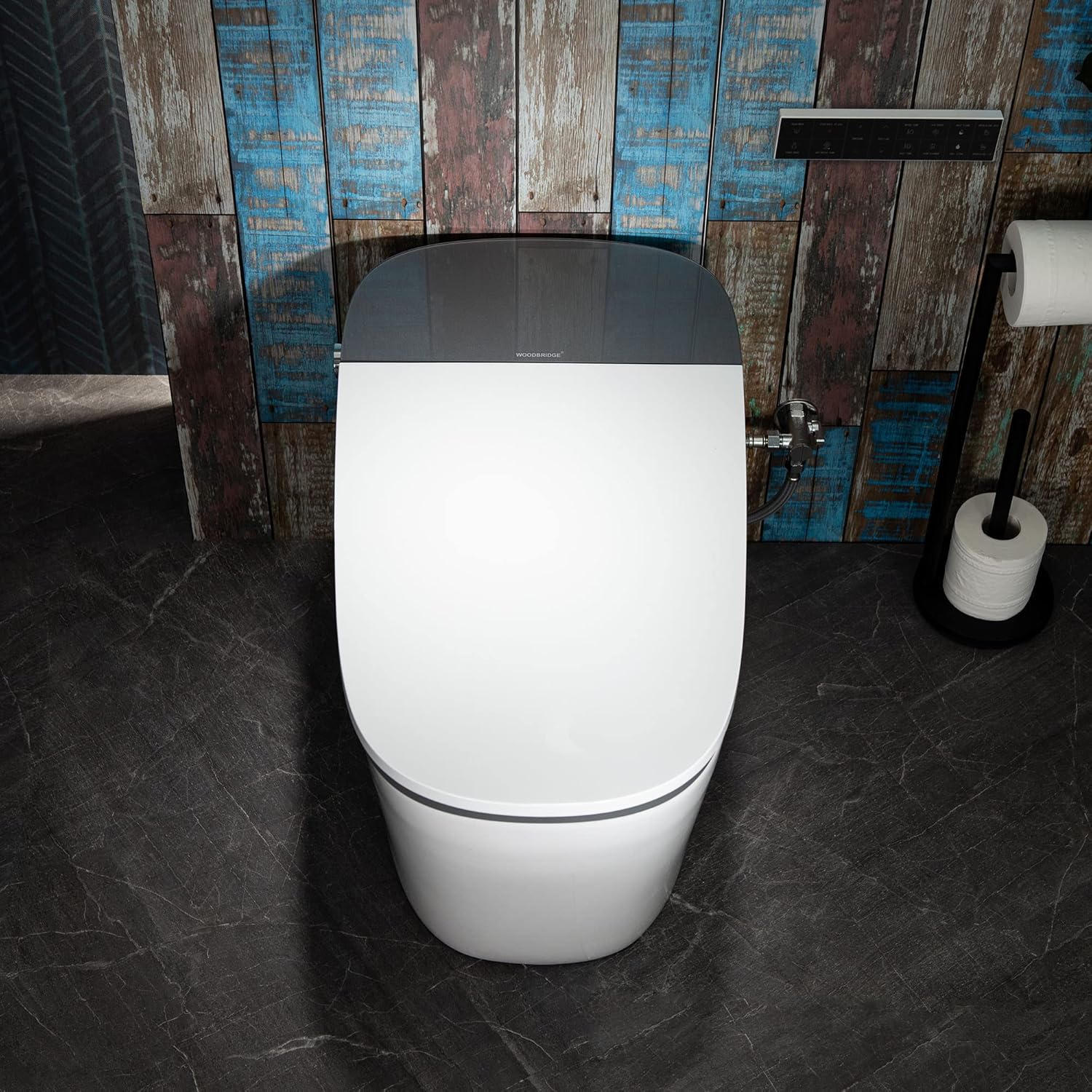 WOODBRIDGE Smart Bidet Toilet with 1000 Gram MaP Flush Score,Auto Open/Close,Foam Shield,Auto Flush,Foot Sensor,Movement Drying,Heated Seat,ADA Chair Height,One Piece Toilet with Tank Built in