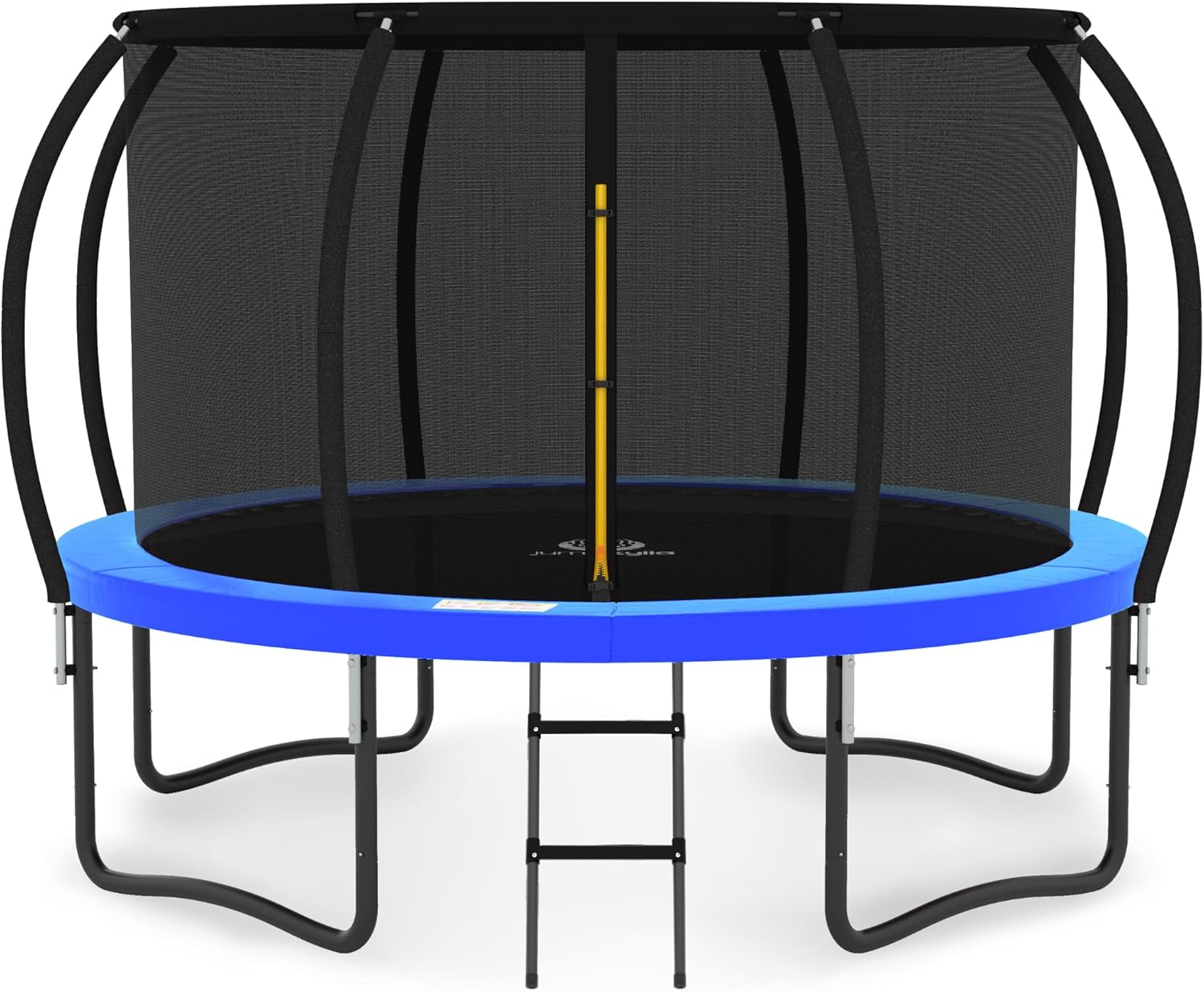 JUMPZYLLA Trampoline Outdoor 8FT 10FT 12FT 14FT 15FT 16FT with Enclosure and Ladder, ASTM Approved Recreational Trampoline for Kids and Adults, Anti-Rust Coated Frame