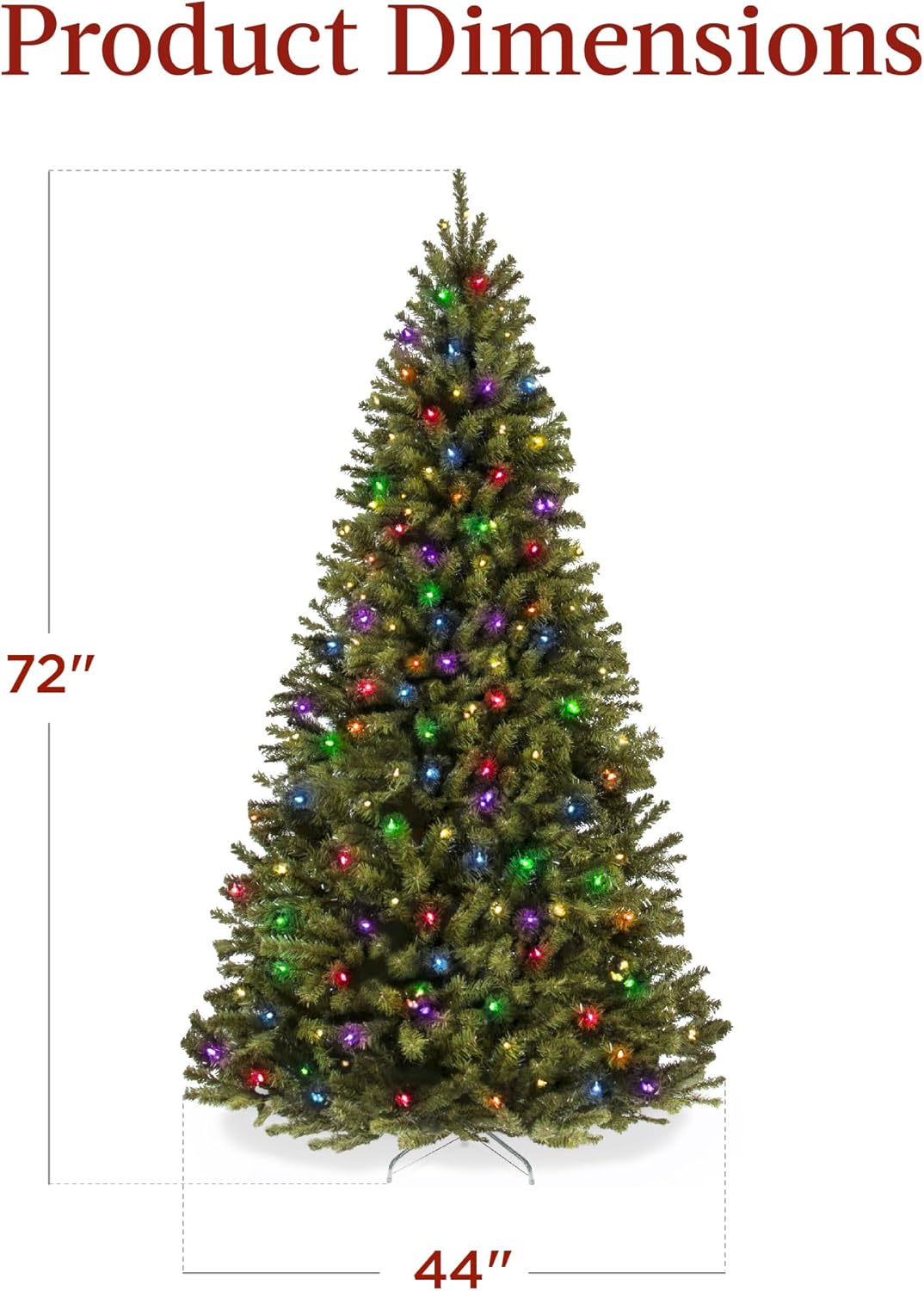 Best Choice Products Artificial Christmas Tree, 6ft Premium Pre-Lit Realistic Spruce Holiday Décor w/Dense Branches, Metal Base - Green Spruce