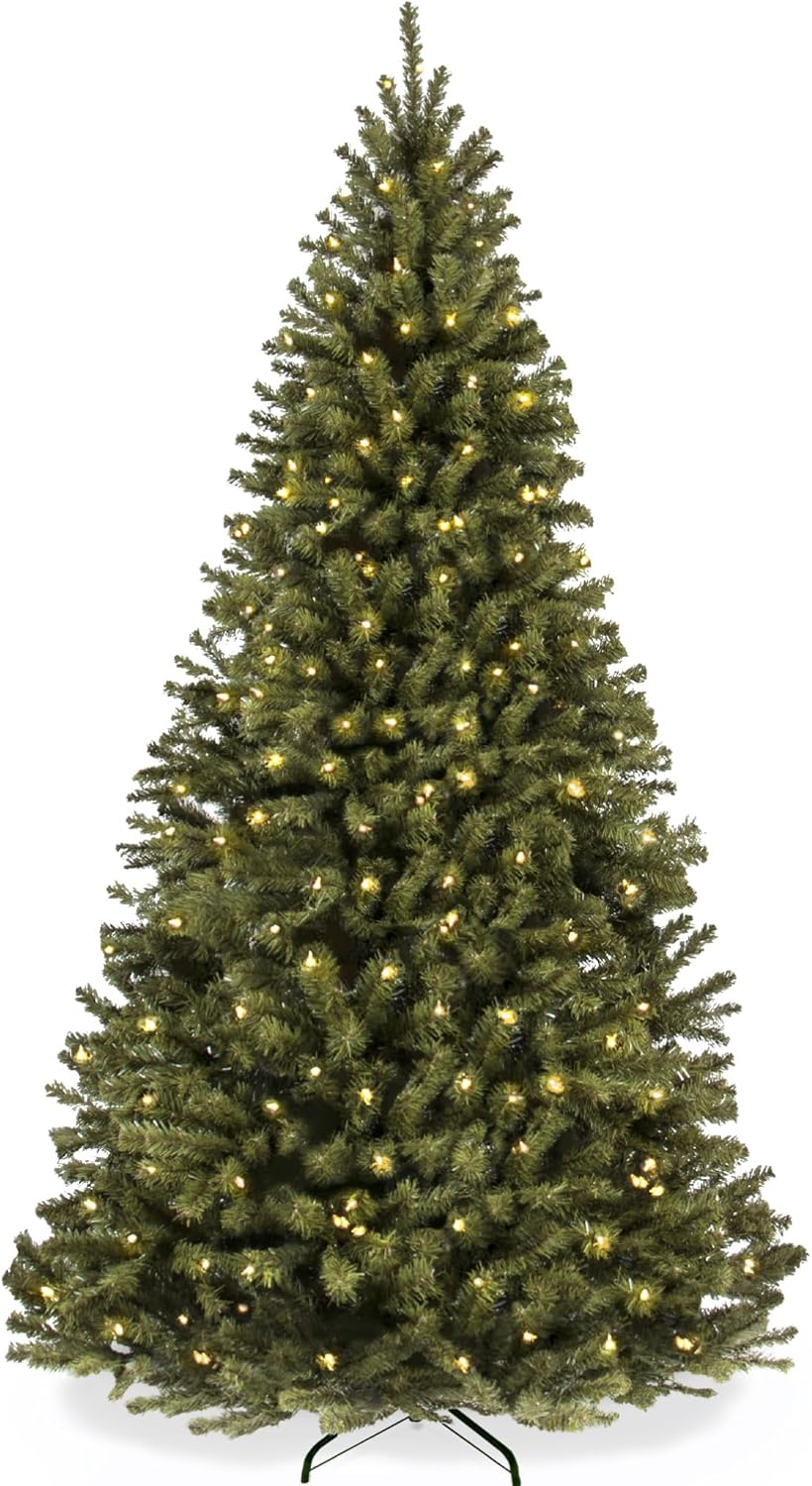 Best Choice Products Artificial Christmas Tree, 6ft Premium Pre-Lit Realistic Spruce Holiday Décor w/Dense Branches, Metal Base - Green Spruce