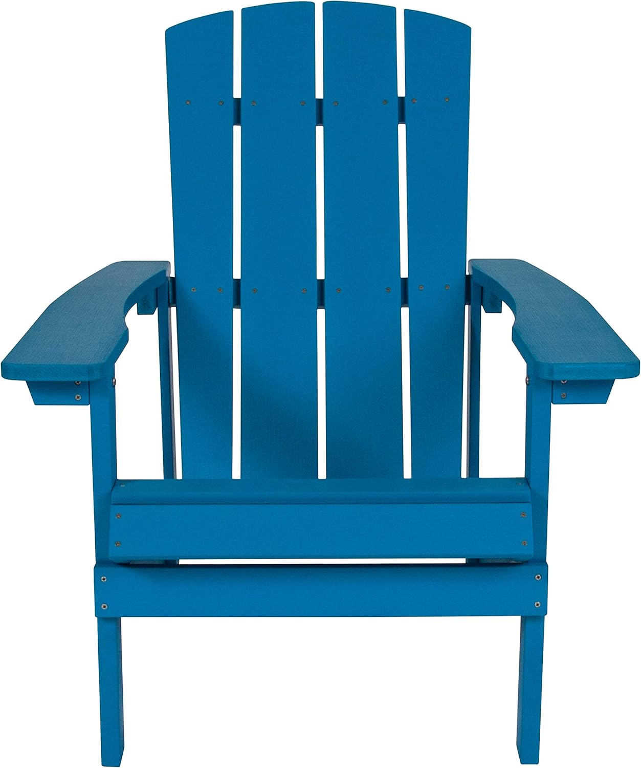 Flash Furniture Charlestown Commercial Grade Indoor/Outdoor Adirondack Chair, Weather Resistant Durable Poly Resin Deck and Patio Seating, Green