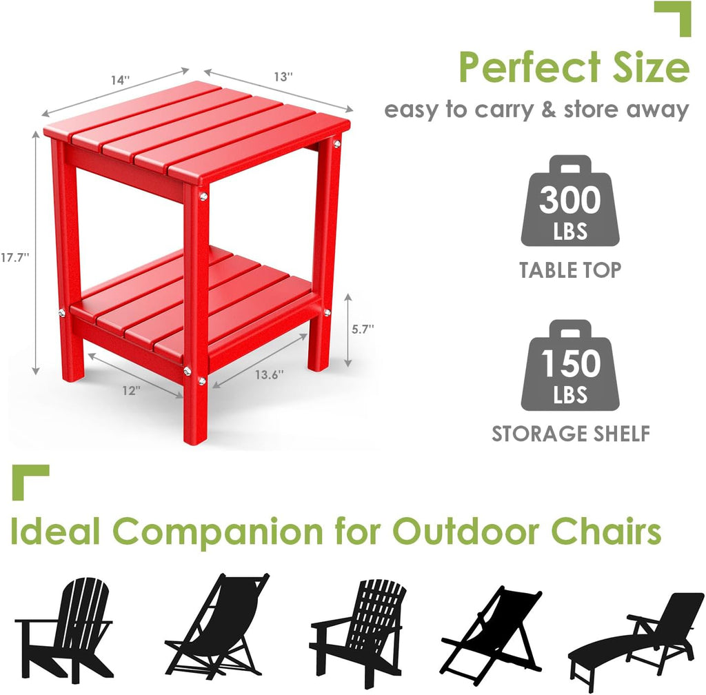 GREENVINES Outdoor Rocking Chairs | Set of 2 | Porch Rocker | HDPE Plastic | Black | Oversized Rockers | High Back | Big & Tall | Ladder Back | for Patio Outside Backyard Balcony Garden