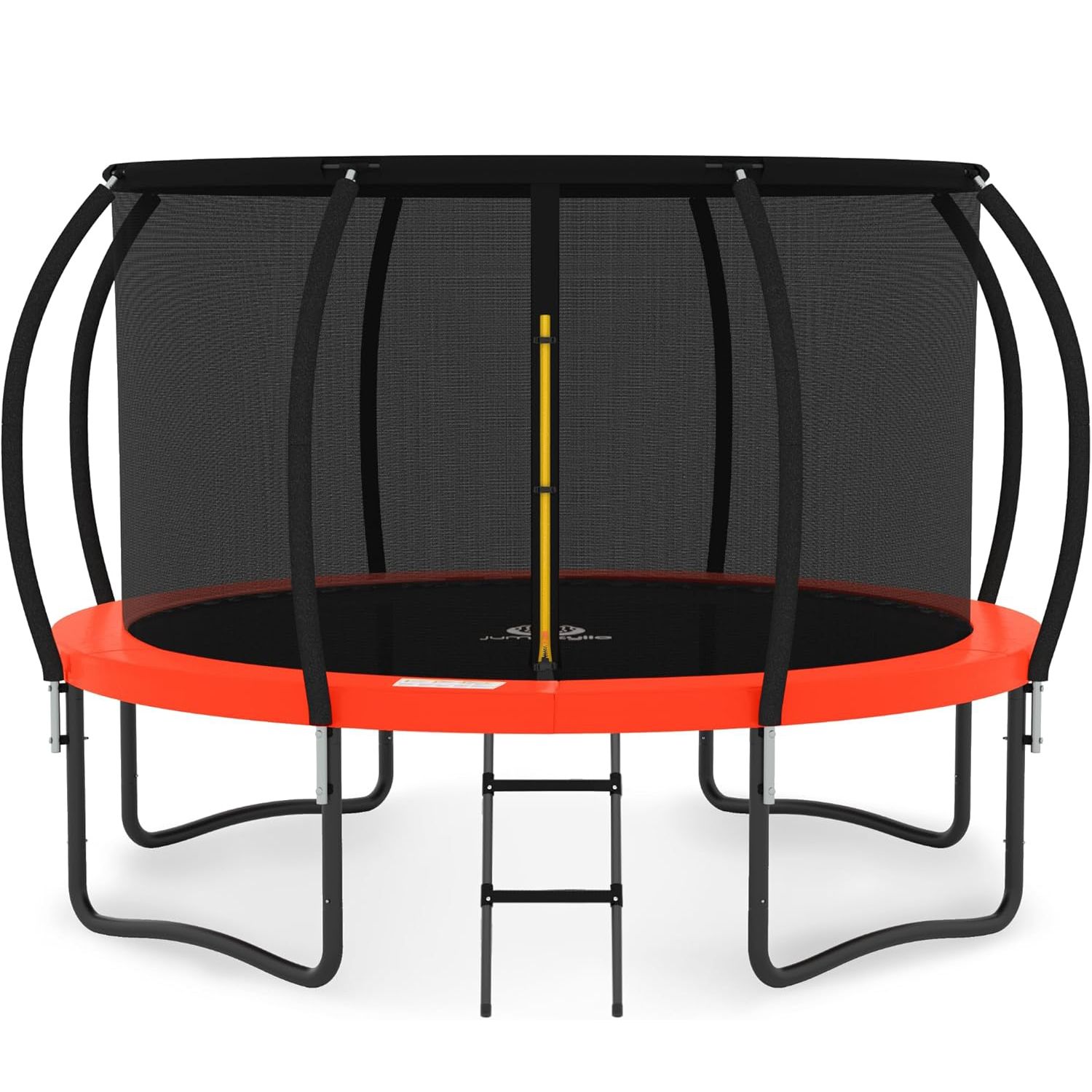 JUMPZYLLA Trampoline Outdoor 8FT 10FT 12FT 14FT 15FT 16FT with Enclosure and Ladder, ASTM Approved Recreational Trampoline for Kids and Adults, Anti-Rust Coated Frame