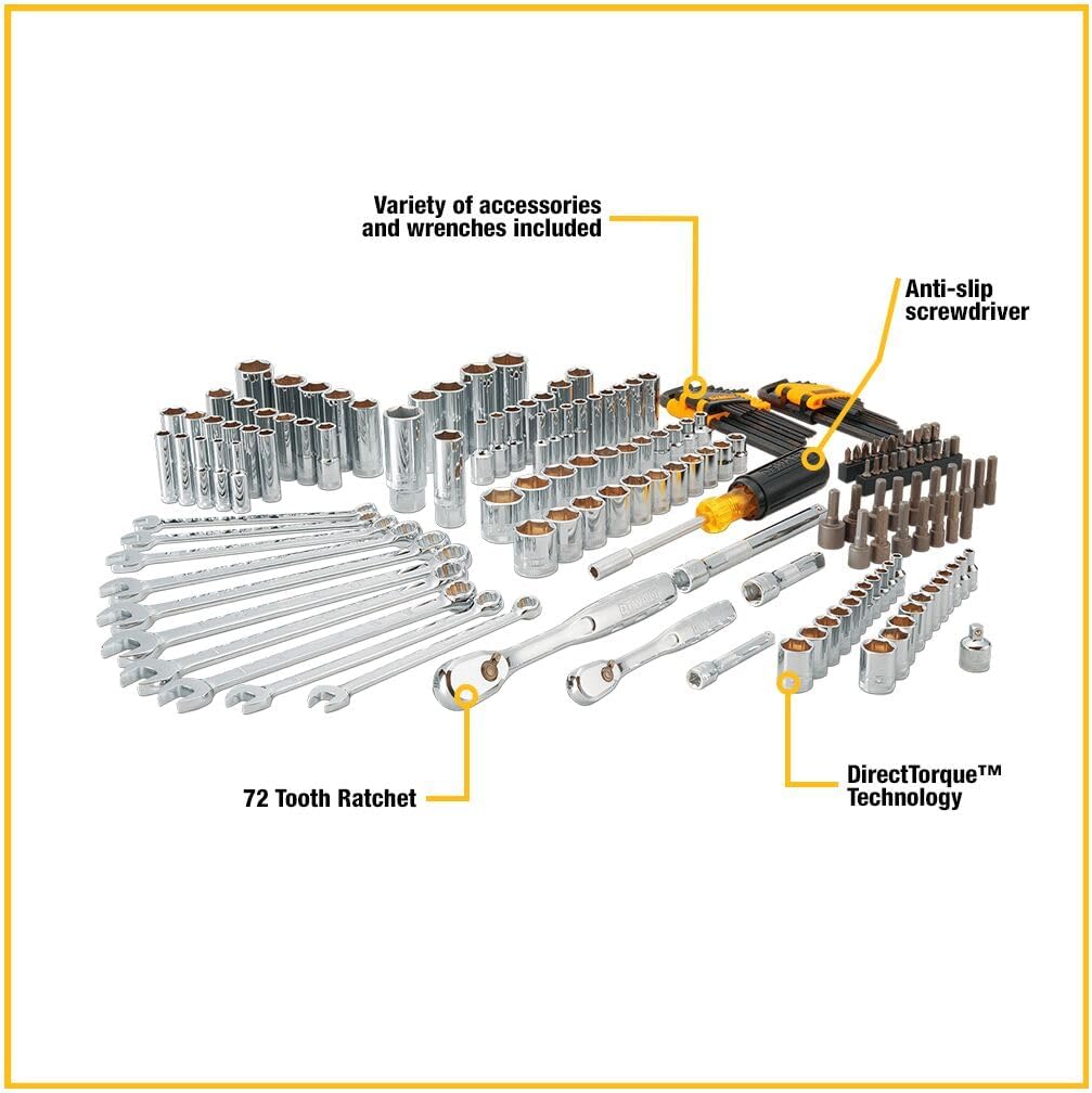 DEWALT Mechanics Tool Set (205-piece) and Screwdriver Bit Set (40-Piece)