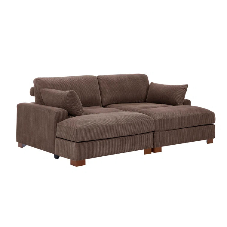 Mordecai 90'' Corduroy Sleeper Sofa
