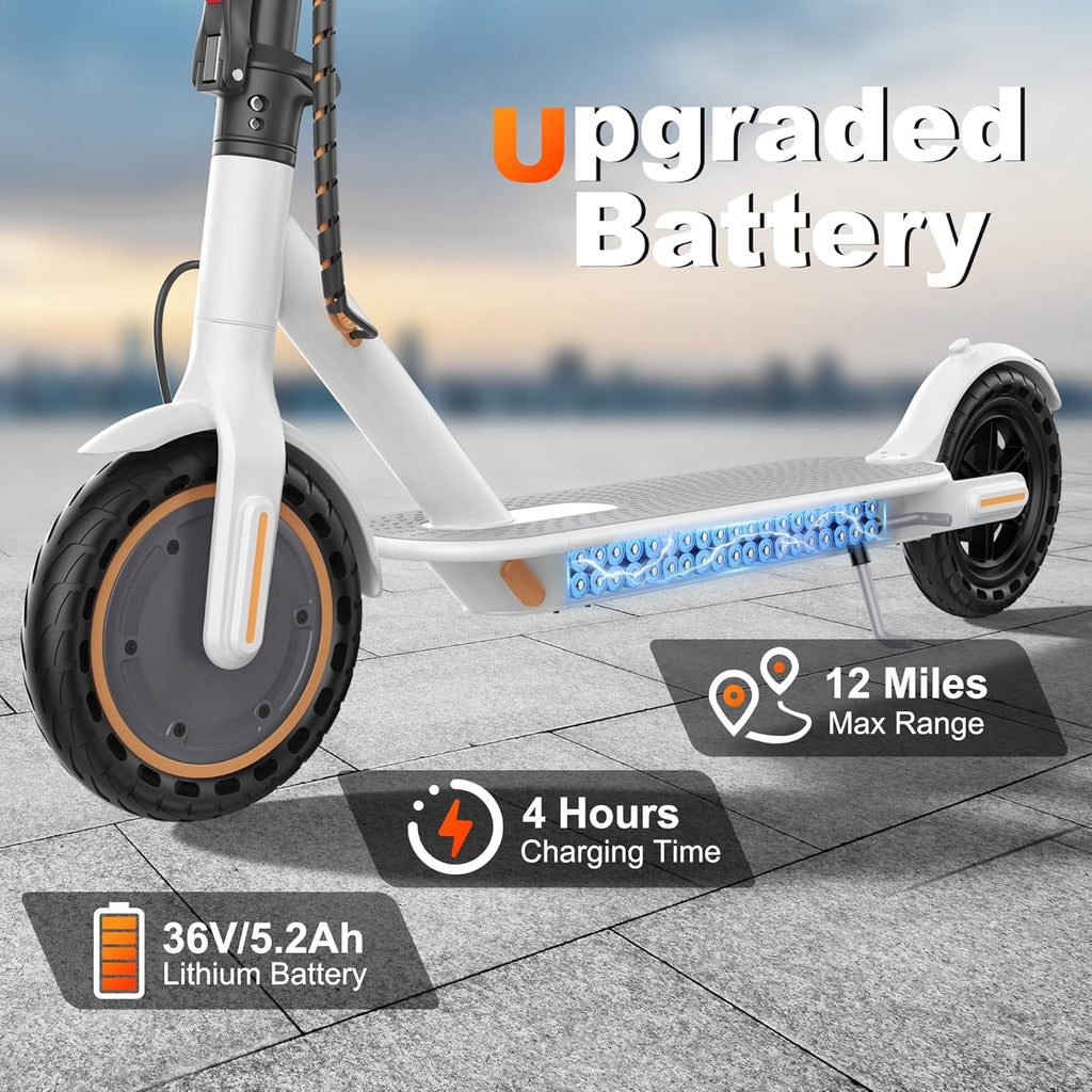 WERHY Electric Scooter, 350W/500W Motor, Top Speed 19/22 mph, Max 16/23/28Miles Ranges, Foldable E Scooter for Adults