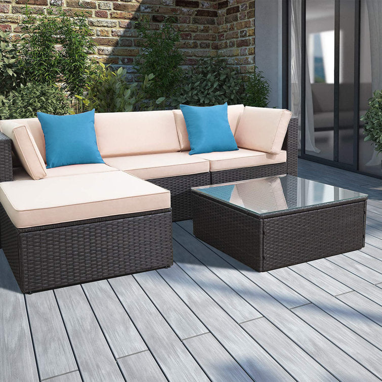 Huang 4 - Person Outdoor Seating Group with Cushions
