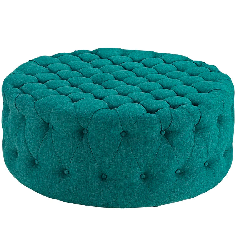 Modway Copper Grove Harrison Blue Amour Fabric Ottoman