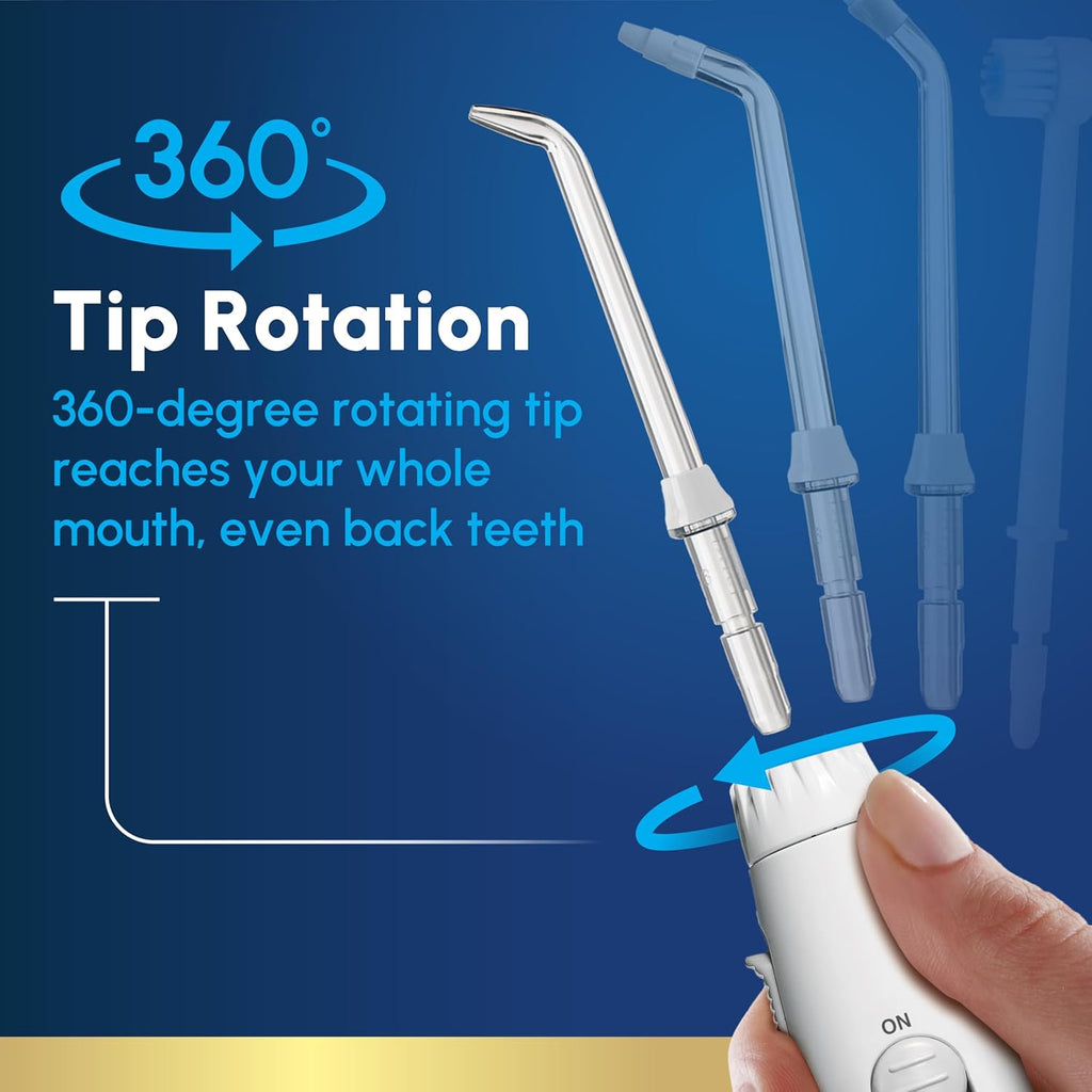 Waterpik Aquarius Water Flosser Professional For Teeth, Gums, Braces, Dental Care, Electric Power With 10 Settings, 7 Tips For Multiple Users And Needs, ADA Accepted, Gray WP-667, Packaging May Vary