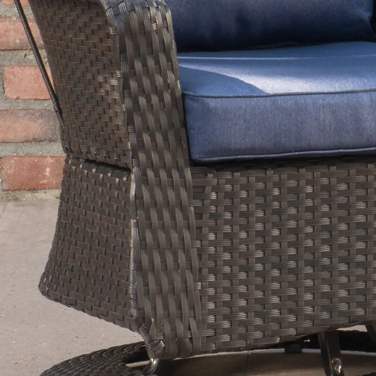 Beom Modern Outdoor Wicker Swivel Patio Chair with Cushions
