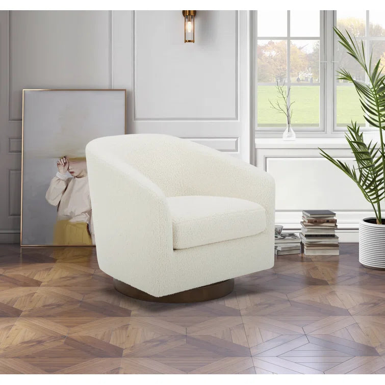 Bennett Upholstered Swivel Barrel Chair