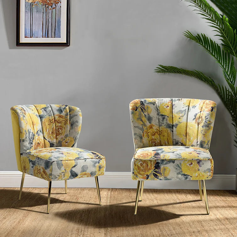 Felicia Polyester/Velvet Barrel Chair