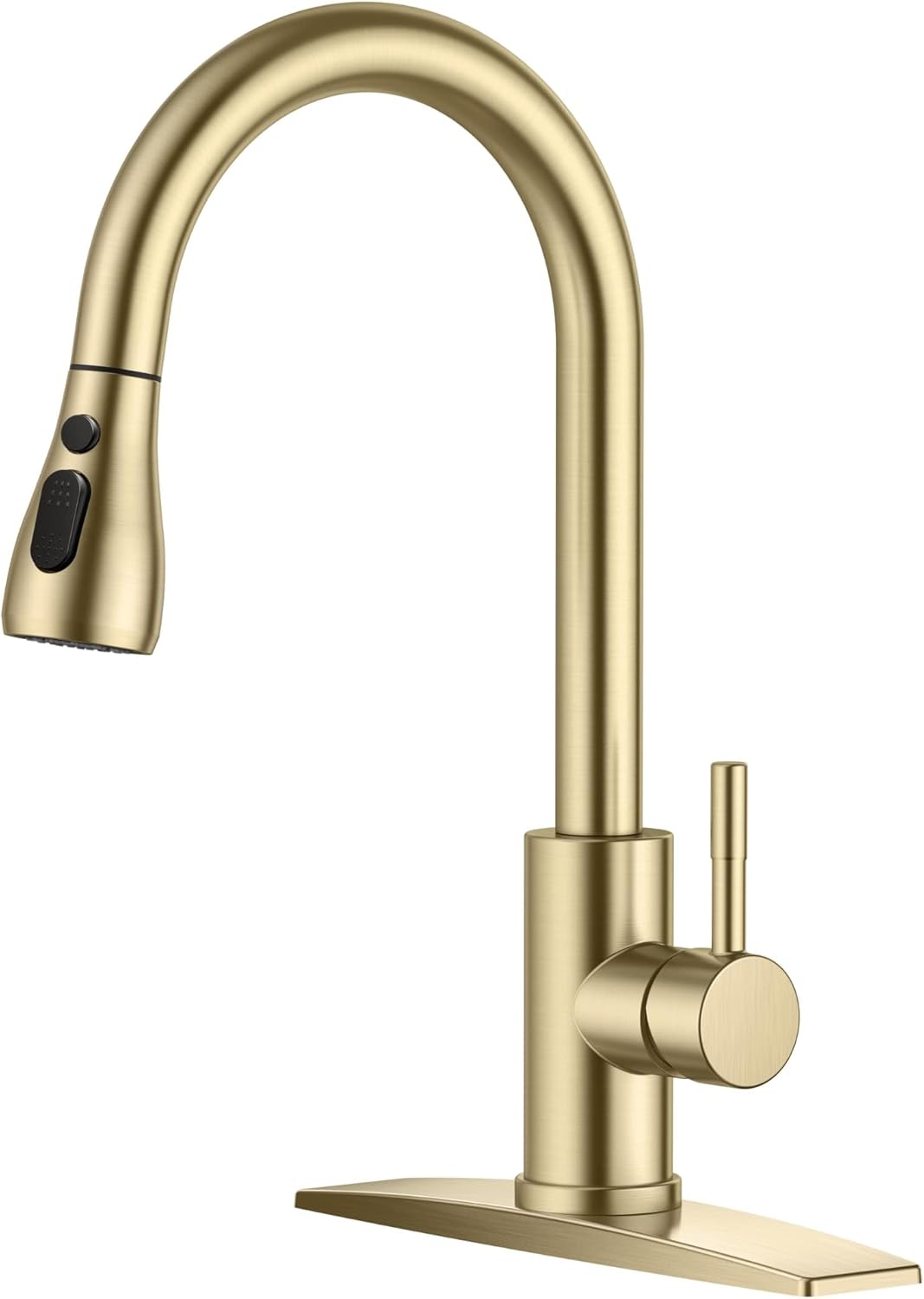 FORIOUS Touchless Kitchen Faucets, Brushed Nickel Kitchen Faucet with Pull Down Sprayer, Single Handle Smart Motion Sensor Kitchen Sink Faucet,Contemporary Hands-Free Sink Faucet for Farmhouse Laundry