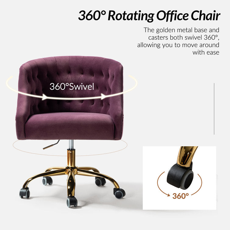 Louise Velvet Hand-Curated Task Chair