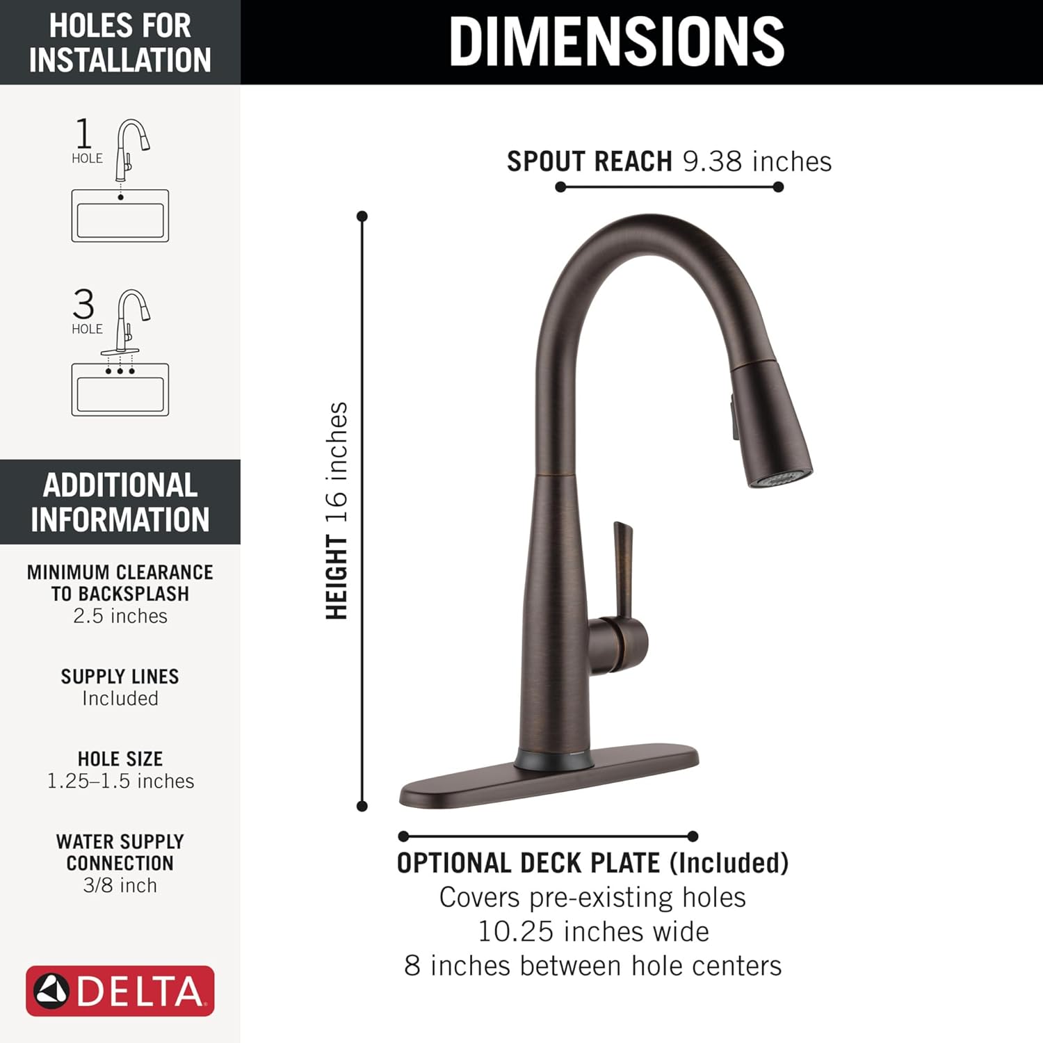 Delta Essa Touchless Kitchen Faucet with Touch Technology, Brushed Nickel Kitchen Sink Faucet with Pull Down Sprayer, Single Hole, Arctic Stainless 9113TL-AR-DST
