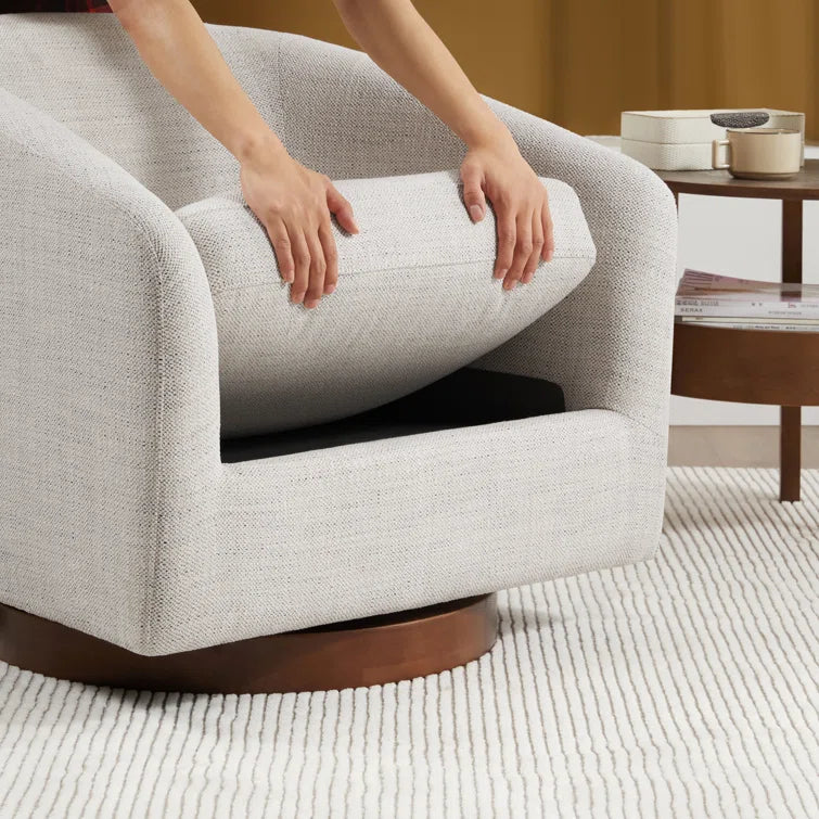 Bennett Upholstered Swivel Barrel Chair