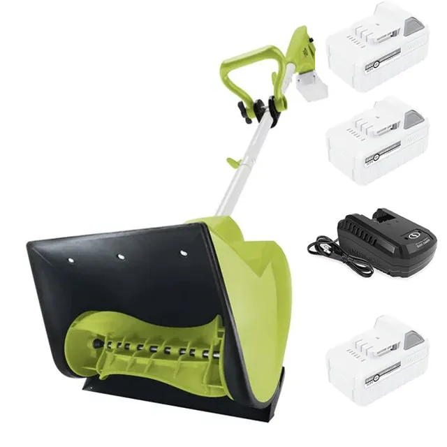 24V Cordless Rechargeable 11" Snow Thrower & Cover