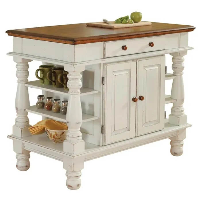 Aamy Solid Wood Kitchen Island