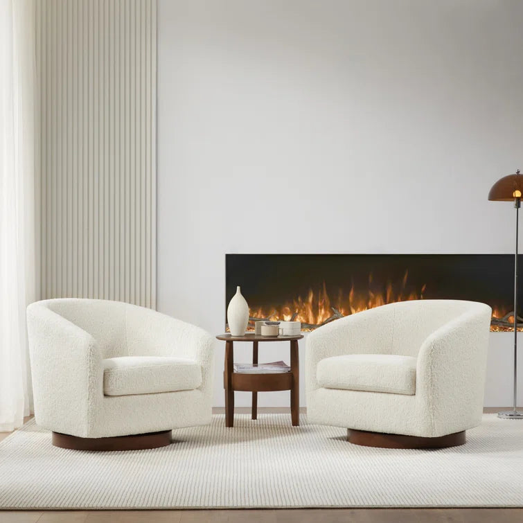 Bennett Upholstered Swivel Barrel Chair