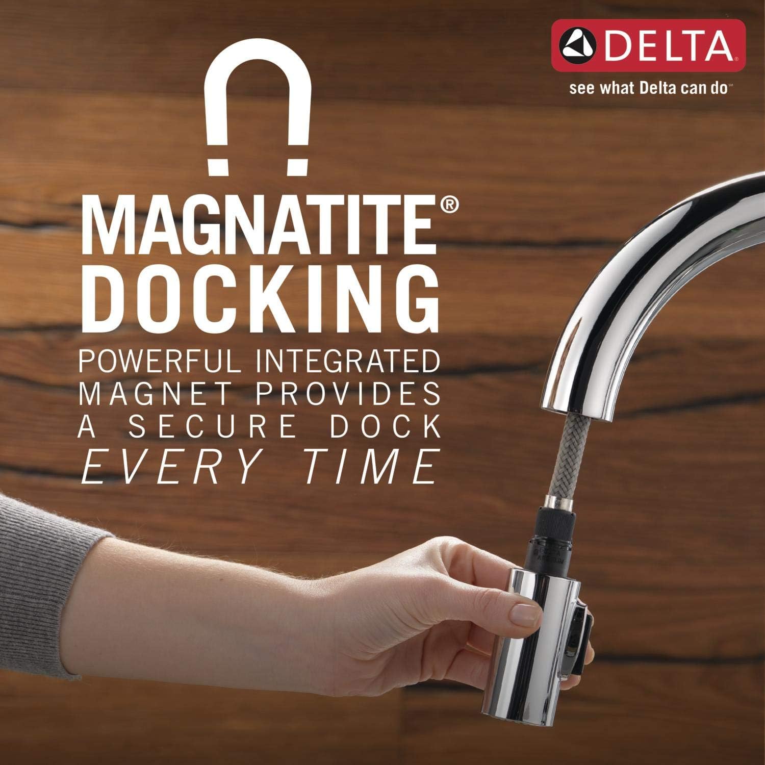 Delta Essa Touchless Kitchen Faucet with Touch Technology, Brushed Nickel Kitchen Sink Faucet with Pull Down Sprayer, Single Hole, Arctic Stainless 9113TL-AR-DST
