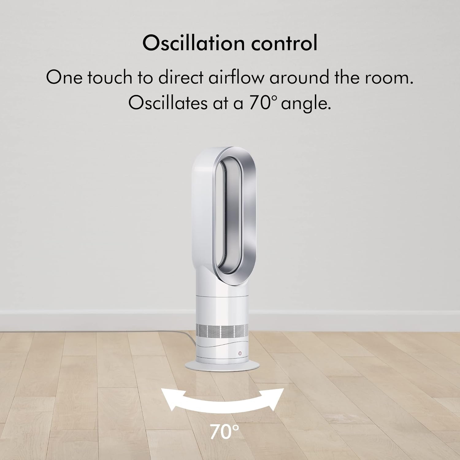 Dyson Hot+Cool™ AM09 Jet Focus heater and fan, White/Silver