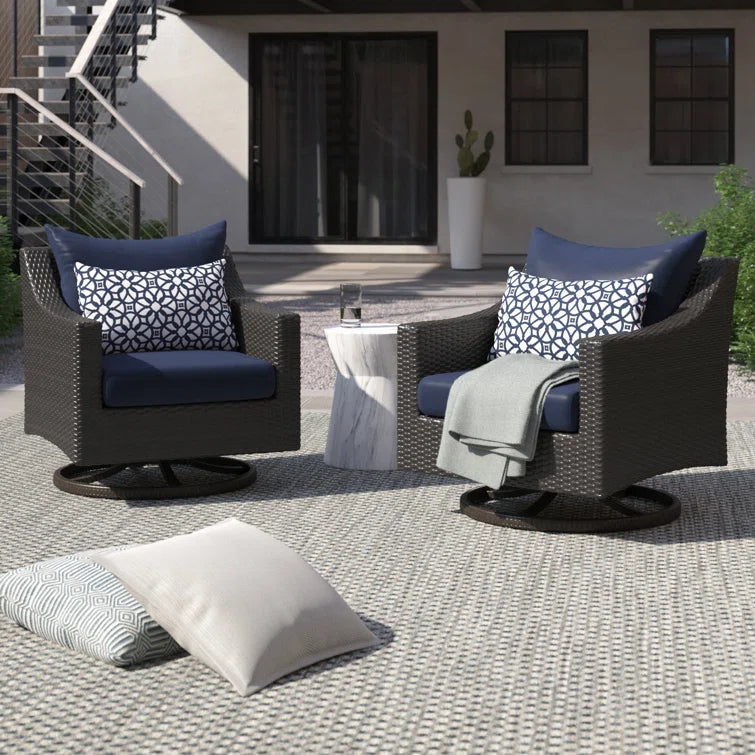 Fionnula Swivel Patio Chair with Cushions