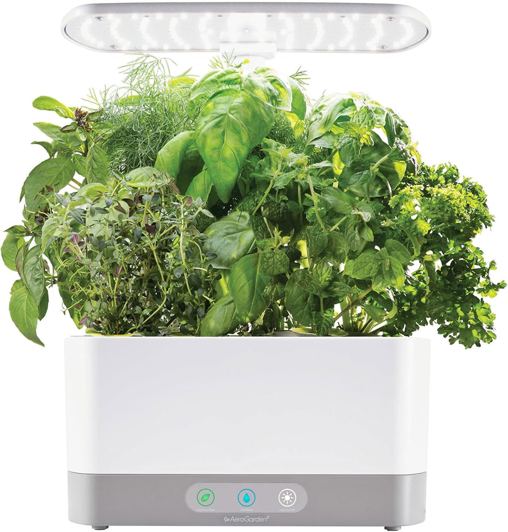AeroGarden Harvest with Gourmet Herb Seed Pod Kit - Hydroponic Indoor Garden, Black