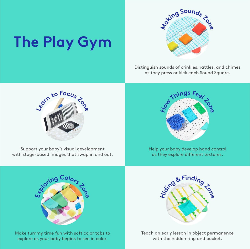 The Play Gym and Sensory Strands Bundle by Lovevery, Stage-Based Developmental Activity Gym for a Whole Year of Play Baby to Toddler Including Play Guide, Ages 0+ Months