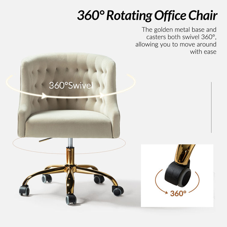 Louise Velvet Hand-Curated Task Chair
