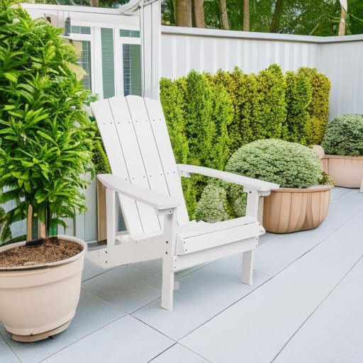 Flash Furniture Charlestown Commercial Grade Indoor/Outdoor Adirondack Chair, Weather Resistant Durable Poly Resin Deck and Patio Seating, Green