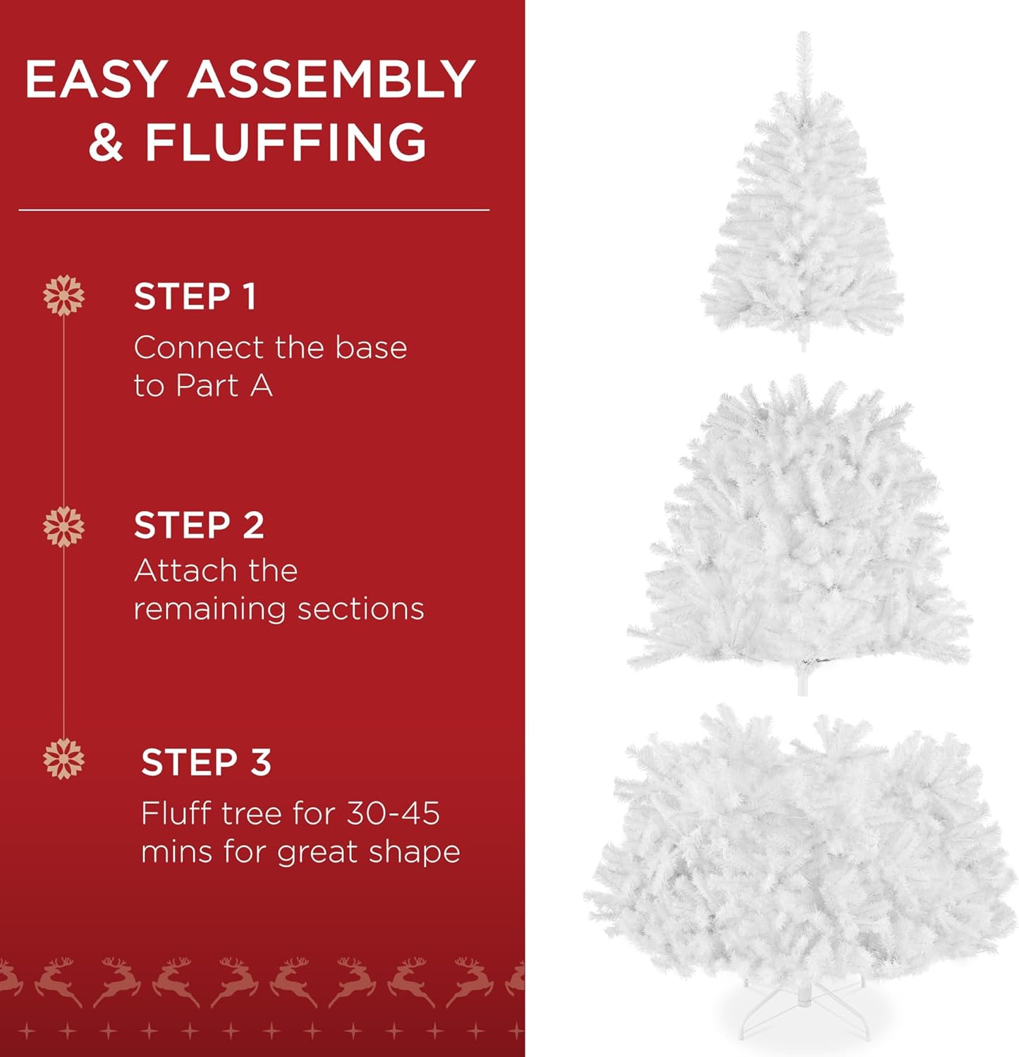 Best Choice Products Artificial Christmas Tree, 6ft Premium Pre-Lit Realistic Spruce Holiday Décor w/Dense Branches, Metal Base - Green Spruce