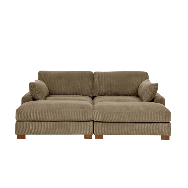 Mordecai 90'' Corduroy Sleeper Sofa