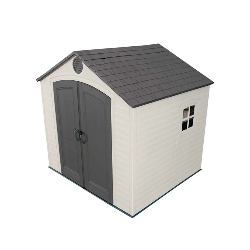 Lifetime 8 Ft. x 7.5 Ft. High-Density Polyethylene Outdoor Storage Shed with Steel-Reinforced Construction