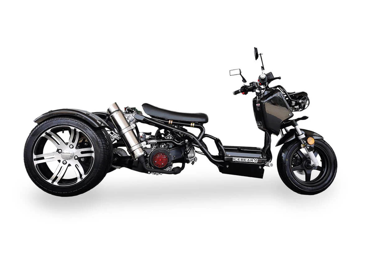 Maddog 150cc Street Trike, Automatic, Disc Brakes, 14 inch Aluminum Rear Wheels