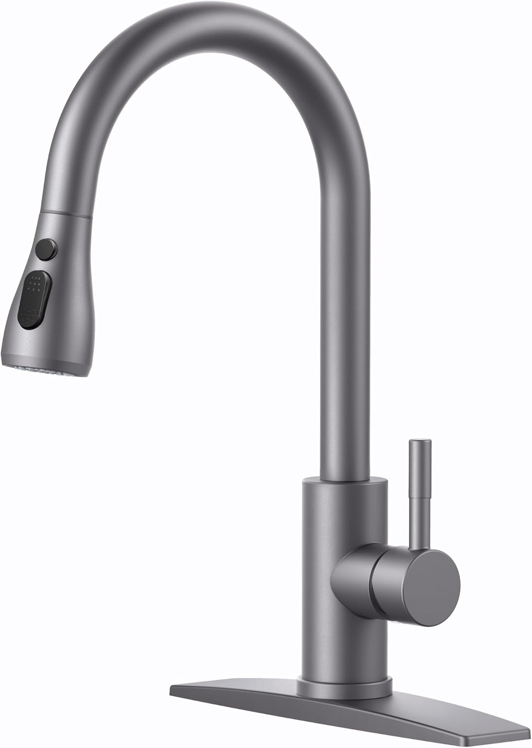 FORIOUS Touchless Kitchen Faucets, Brushed Nickel Kitchen Faucet with Pull Down Sprayer, Single Handle Smart Motion Sensor Kitchen Sink Faucet,Contemporary Hands-Free Sink Faucet for Farmhouse Laundry