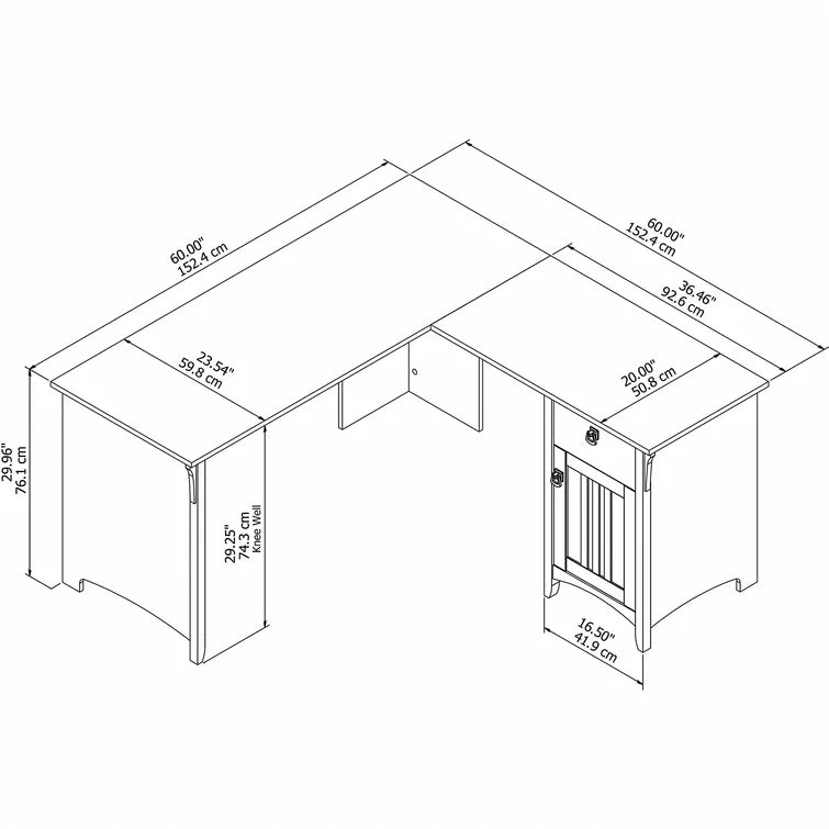 Khadesha 3 Piece Computer Desk Office Set