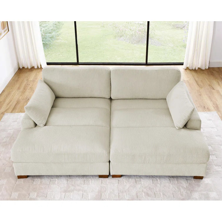 Mordecai 90'' Corduroy Sleeper Sofa