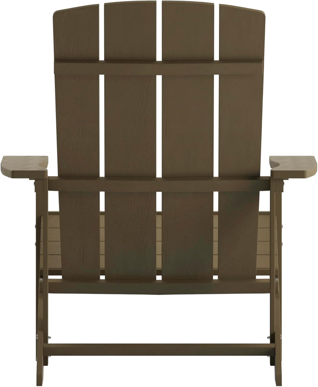 Flash Furniture Charlestown Commercial Grade Indoor/Outdoor Adirondack Chair, Weather Resistant Durable Poly Resin Deck and Patio Seating, Green