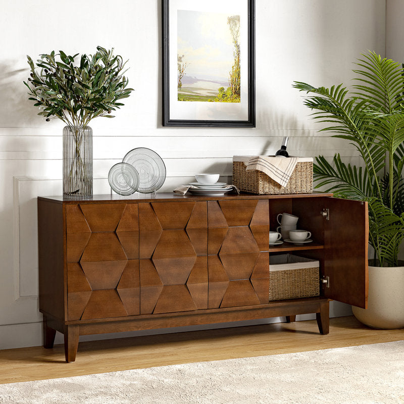 Sara 60" Wide Sideboard with Solid Wood Legs