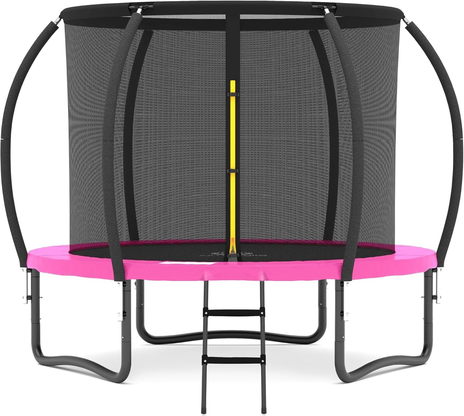 JUMPZYLLA Trampoline Outdoor 8FT 10FT 12FT 14FT 15FT 16FT with Enclosure and Ladder, ASTM Approved Recreational Trampoline for Kids and Adults, Anti-Rust Coated Frame