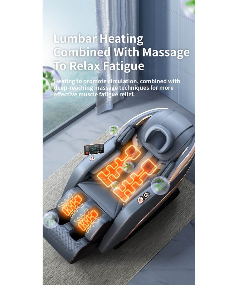 2025 Full Body 4D Massage Chair SL Track Zero Gravity, Shiatsu Recliner, Zero Gravity, Shiatsu, Heat, Foot Roller, Bluetooth
