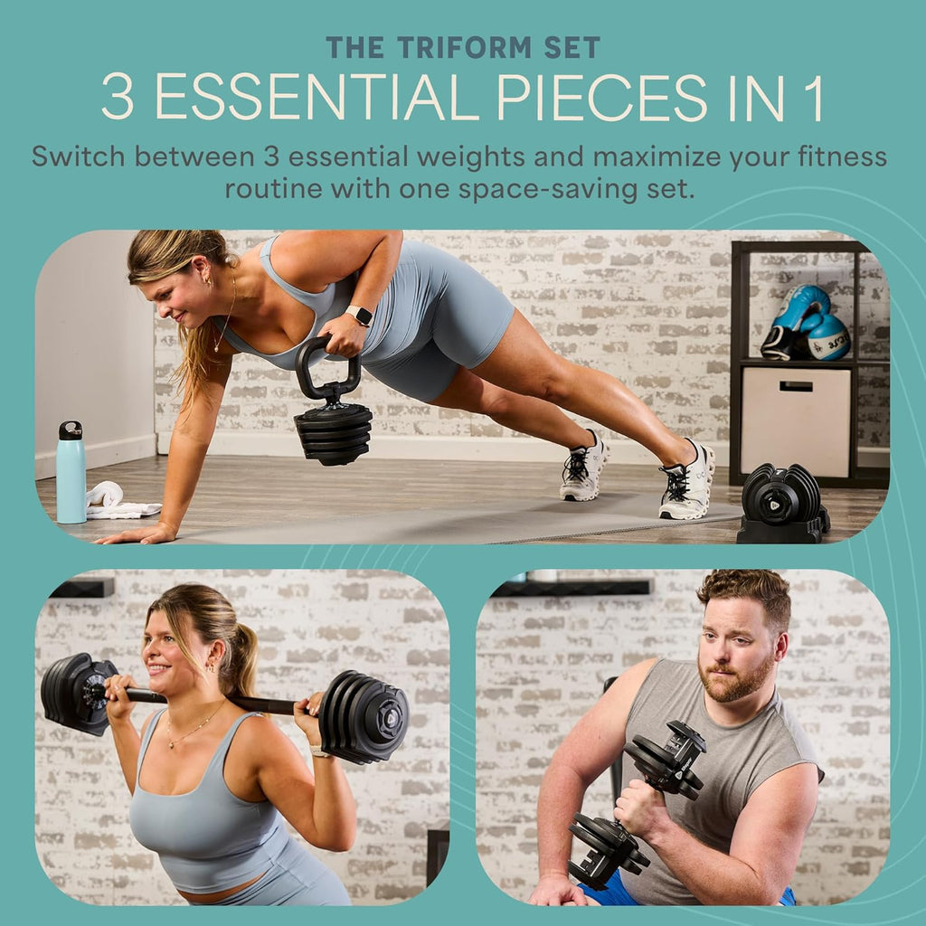 Lifepro Adjustable Dumbbells Set/Single - 15lb 43lb 55lb 25 lb Dumbbell Sets with Rack - Quick Adjust, Secure Grip weights dumbbells set - Compact Hand Weights for Women/Men at Home Gym