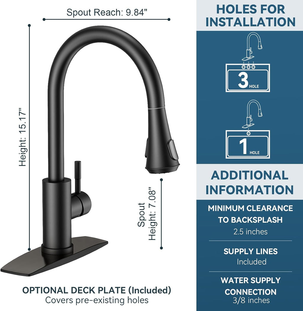 FORIOUS Touchless Kitchen Faucets, Brushed Nickel Kitchen Faucet with Pull Down Sprayer, Single Handle Smart Motion Sensor Kitchen Sink Faucet,Contemporary Hands-Free Sink Faucet for Farmhouse Laundry