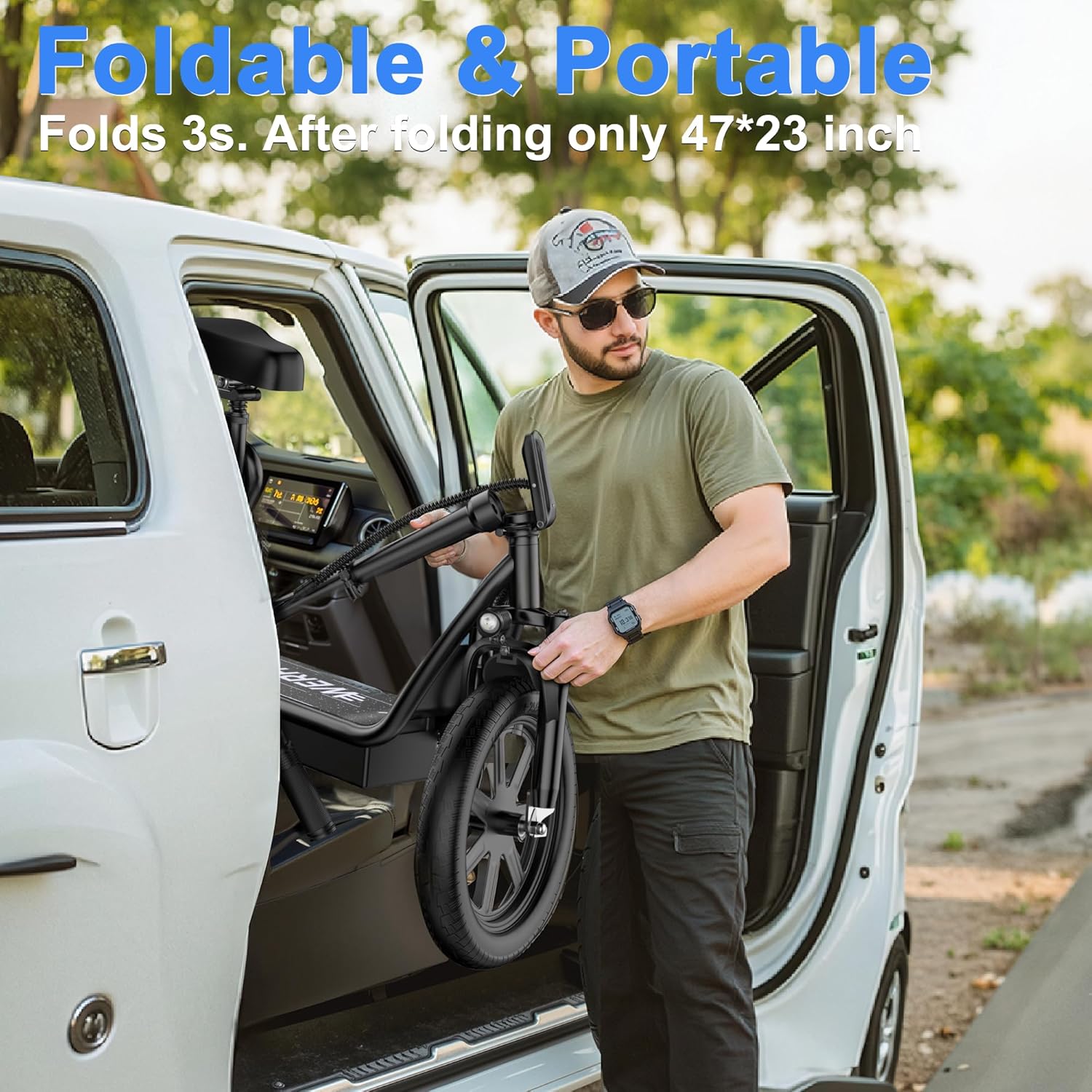 WERHY Electric Scooter, 350W/500W Motor, Top Speed 19/22 mph, Max 16/23/28Miles Ranges, Foldable E Scooter for Adults