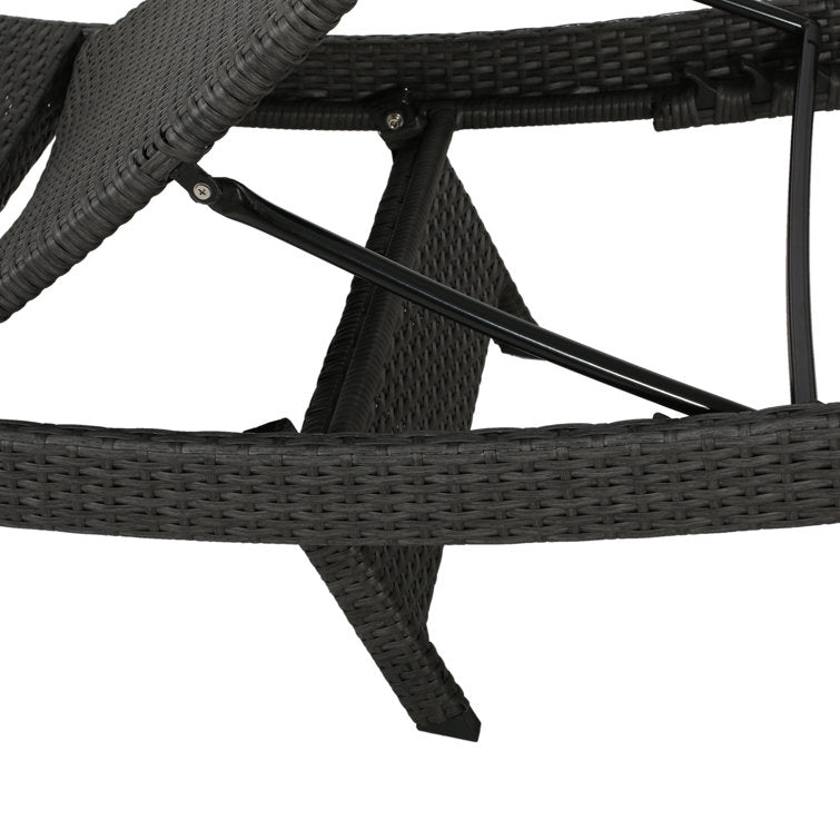 Billur Outdoor Wicker Chaise Lounge Set (Set of 2)