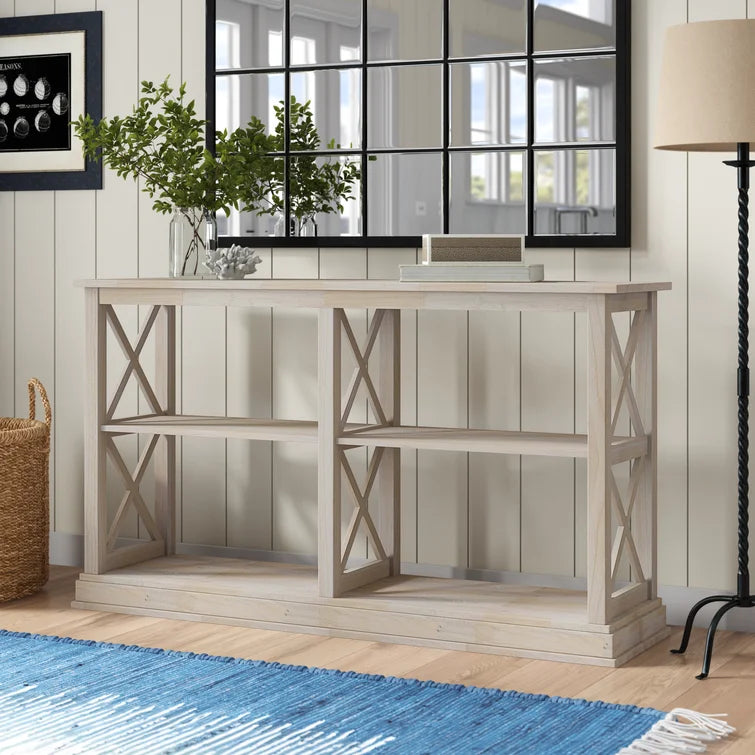 Rossitano 60'' Unfinished Solid Wood Console Table