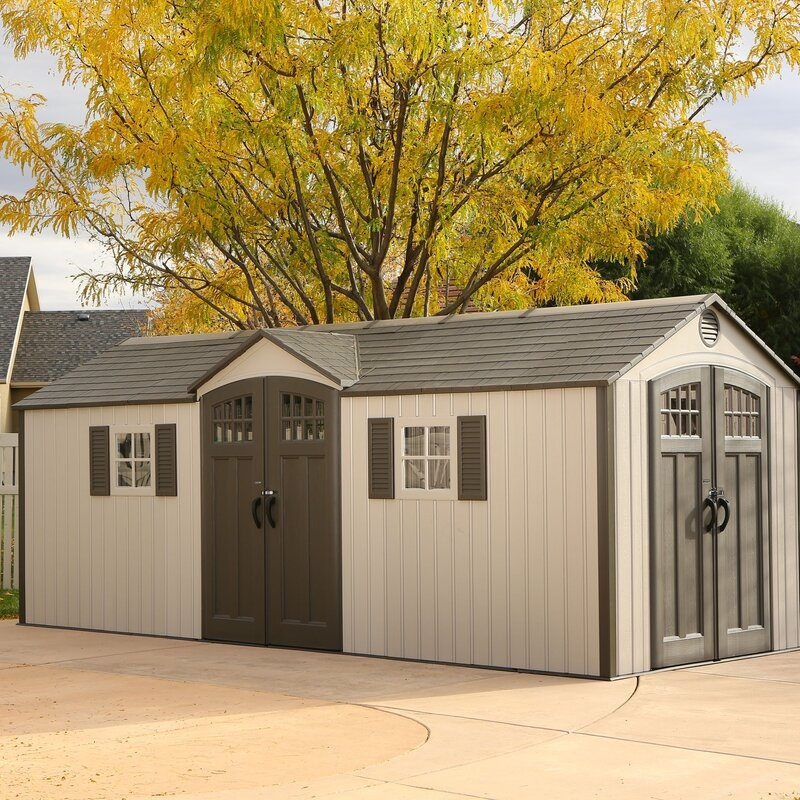 2024 NEW 20 ft. x 8 ft. High-Density Polyethylene (Plastic) Outdoor Storage Shed with Steel-Reinforced Construction