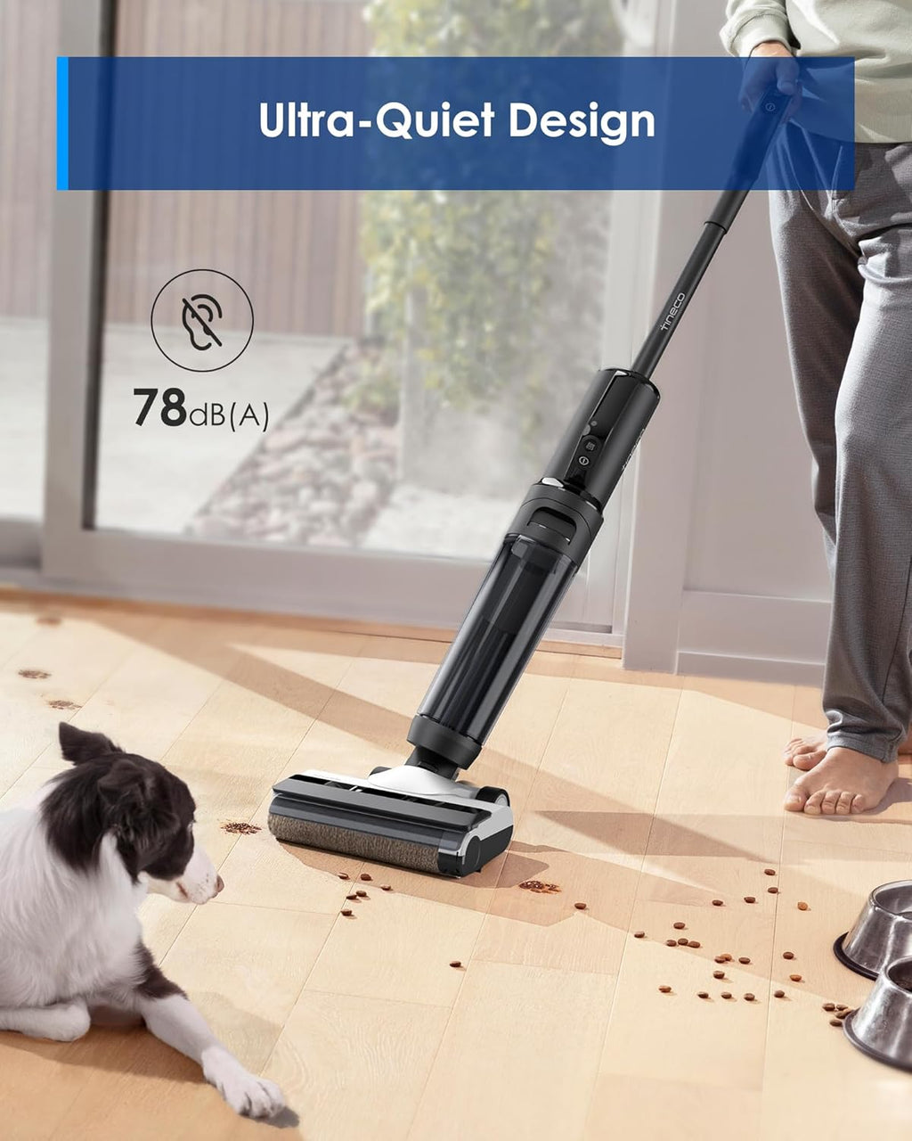 Tineco iFLOOR 5 Breeze Complete Wet Dry Vacuum Cordless Floor Washer, One-Step Cleaning for Hard Floors, Edge Clean, Auto Self-Cleaning, Lightweight & Cordless Design
