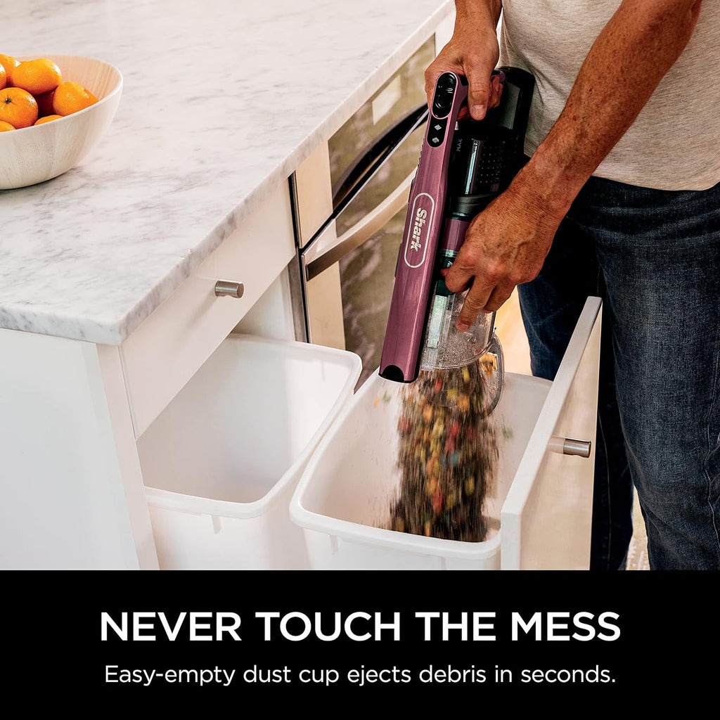 Shark Pet Cordless Stick Vacuum with XL Dust Cup, LED Headlights, Removable Handheld Vac, Crevice Tool, Portable Vacuum for Household Pet Hair, Carpet and Hard Floors, 40min Runtime, Grey, IX141