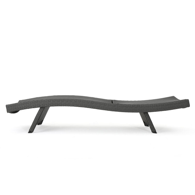 Billur Outdoor Wicker Chaise Lounge Set (Set of 2)